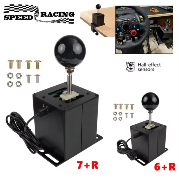 USB Simulator Shifter Hall Sensor For Logitech G29/G25/G27/G920 T300RS/GT H Gear Shifter For ETS2 WRC PC Sim Racing Games 6R/7R